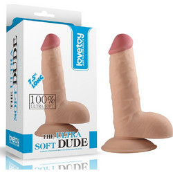 Lovetoy 7.5" The Ultra Soft Dude 3 Ρεαλιστικό Dildo με Βεντούζα & Όρχεις 20cm Flesh