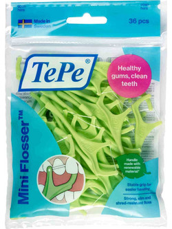 Tepe Good Flossers Mini Οδοντικό Νήμα με Λαβή 36τμχ