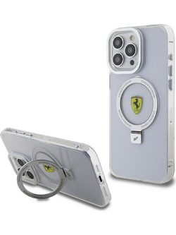 Ferrari Magsafe Ringstand Θήκη Silver (iPhone 15 Pro Max)