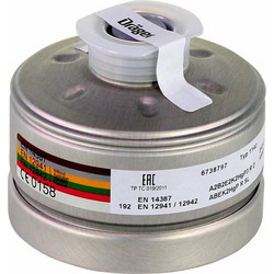 Φίλτρο Drager 1140 A2B2E2K2 Hg P3 R D σπείρωμα Rd40
