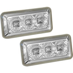Πλαϊνά Φλας Φτερού Για Vw Golf 3 91-95 / Vento 91-95 / Seat Ibiza / Cordoba 6k 93-96 Led Χρώμιο 2 Τεμάχια