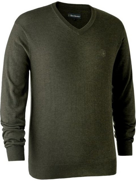 ΠΟΥΛΟΒΕΡ Kingston Knit with V-Neck ΧΑΚΙ