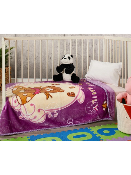 For Home 8581633 Κουβέρτα Βελουτέ 100x130cm Μωβ