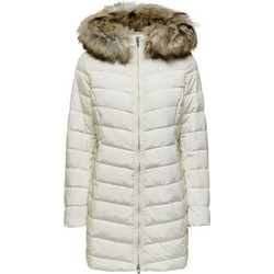 Only Ellan Γυναικείο Μπουφάν Χειμωνιάτικο Puffer Μακρύ Εκρού 15300255