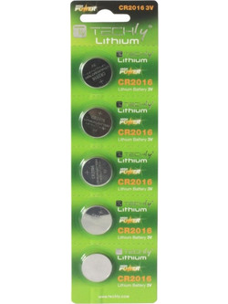 Techly Lithium CR2016 5τμχ