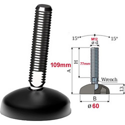 TeCom 18/7406 Πέλμα βάσης O60 M12 Γαλβανιζέ