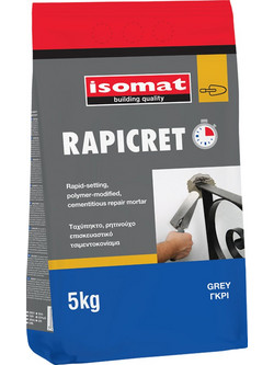 ISOMAT RAPICRET ΤΣΙΜΕΝΤΟ ΤΑΧΕΙΑΣ ΠΗΞΗΣ ΓΚΡΙ 5KG