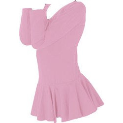 Dansport Kid s 3/4sleeve leotard with skirt 620 - ΡΟΖ