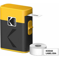 Kodak Label ERA M50 Label Maker Machine, Yellow (Label Printer with 1 Roll Sticker Label)