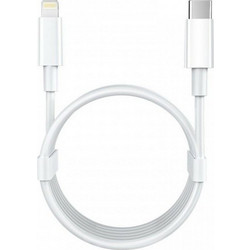 ΚΑΛΩΔΙΟ ΦΟΡΤΙΣΗΣ - ΔΕΔΟΜΕΝΩΝ TYPE C ΣΕ LIGHTNING USB 2.0 1m ΛΕΥΚΟ