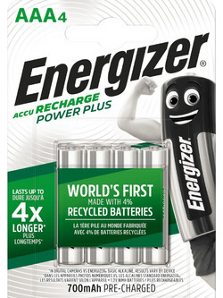 Energizer Accu Recharge Power Plus AAA 700mAh 4τμχ