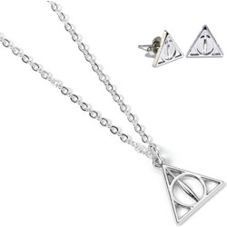 Harry Potter Deathly Hallows necklace and earrings set