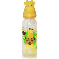 Lorelli Πλαστικό Μπιμπερό με Θηλή Σιλικόνης 0m+ Giraffe Yellow 250ml 1020031