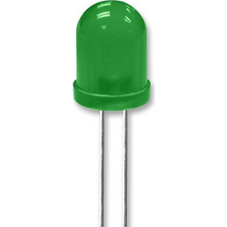 LED Diffused 10mm Πράσινο T-3
