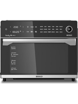 Sogo AIR FRYER 30L, + φούρνος + αφυγραντήρας + περιστρεφόμενη ψησταριά , 3 έτη εγγ