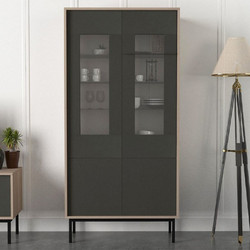 Βιτρινα Fylliana Trodel Γκρι-Grey Oak 90*40*185