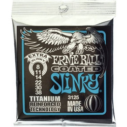 Ernie Ball Super Coated Slinky 3125 Σετ 6 Χορδές Ηλεκτρικής Κιθάρας Titanium 8-38"