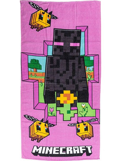 Minecraft Cherry Grove bath towel, beach towel 70x140cm