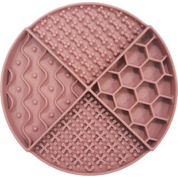 Nordic paws - Lickmat Round - Red - 21x21cm - Pet Supplies