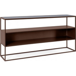 Bizzotto Godric Κονσόλα Μεταλλική Καφέ 140x30x72