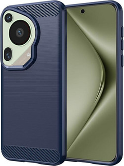 Techsuit Carbon Silicone Back Cover Blue (Huawei Pura 70 Ultra)