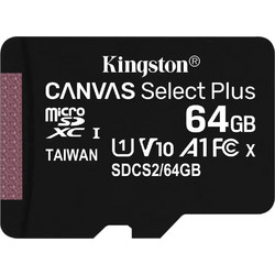 Kingston Canvas Select Plus microSDXC 64GB Class 10 U1 V10 UHS-I 3pcs + Adapter