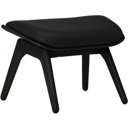 Σκαμπό The Reader Ottoman Hope Leather 5116NC5583-11N 60x46x42cm Black Oak Brown