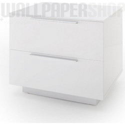 Κομοδίνο Λευκή Λάκα 50x40x40