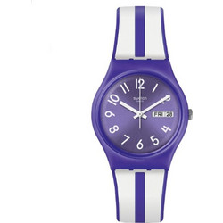 Swatch Nuora Gelso Γυναικείο Ρολόι με Μωβ Καουτσούκ Λουράκι GV701