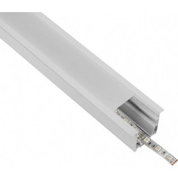 GLOBOSTAR ALP-LINEAR RECESSA 61785-3M Χωνευτό Προφίλ Αλουμινίου με Λευκό Γαλακτερό Πατητό Κάλυμμα για Ταινίες LED IP20 - Λεικό Ματ - Μ300 x Π3.5 x Υ4cm