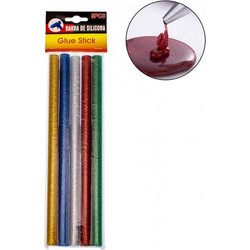 Σετ 5 Ράβδων Σιλικόνης με Glitter Πολύχρωμο 11x200mm OEM