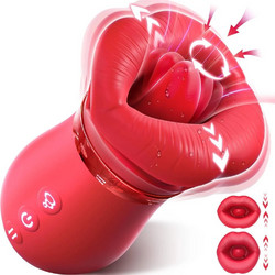 4 IN 1 Mouth Sucking-Licking Vibrator Vibrator Red