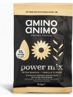 Amino Animo Organic Power Mix Vanilla Φυτική Πρωτεΐνη 12.5gr