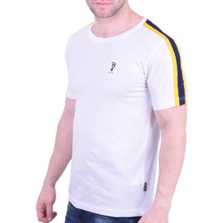 Splendid t-shirt 43-206-024 με ρίγα στον ώμο Λευκό