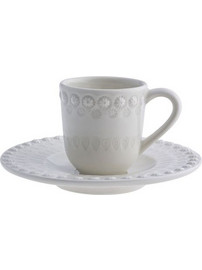 Bordallo Pinheiro Φλιτζάνι Espresso & Ελληνικού Καφέ Κεραμικό Λευκό 80ml 65019247