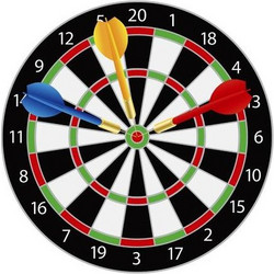 Στόχος Διπλής Όψης Με 6 Βελάκια 17 Ιντσών DartBoard Game
