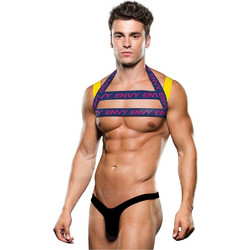 Envy Menswear Logo Harness Λουριά Στήθους Blue/Yellow