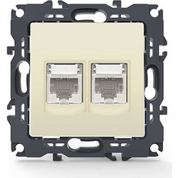 PRIME ΠΡΙΖΑ ΔΙΚΤΥΟΥ 2xRJ45 CAT6 UTP IP20 ΙΒΟΥΑΡ ACA - 1000113302