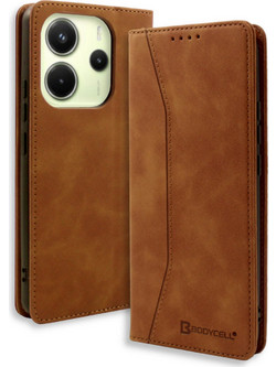 Bodycell Book Case Θήκη Πορτοφόλι Brown (Xiaomi Redmi Note 14 5G)
