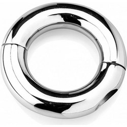 Zenn Hinged Round Ballstretcher 39mm Δαχτυλίδι Όρχεων Μεταλλικό 3.9cm Ασημί