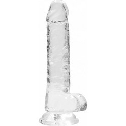 Shots RealRock Ρεαλιστικό Dildo με Βεντούζα & Όρχεις 18cm Clear