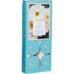 Κεριά Ρεσώ Αρωματικά Τυρκουάζ White Musk O4x1.5cm - 10 τμχ