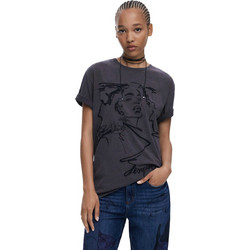 DESIGUAL W TS BUDAPEST TOP T-SHIRT - 25WWTK47-6020 BROWN