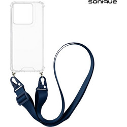 Sonique Armor Clear Θήκη με Strap Μπλε Σκούρο (Motorola Edge 60 Pro 5G)