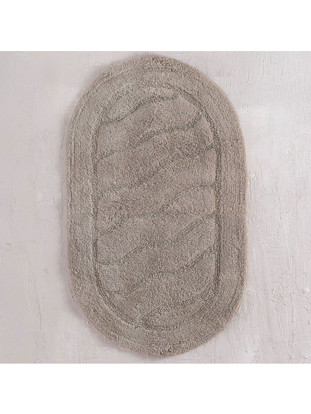Πατάκι Μπάνιου Οβάλ (60x90) Rythmos Oval Μπεζ