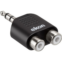 SBS Ekon By Audio Adapter Jack 3.5 To 2X Rca Female Black - (SPLITJACK1M2RC)
