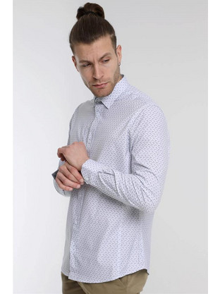 Πουκάμισο με μικροσχέδια σε regular fit