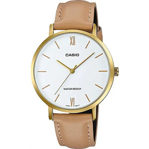 Casio Γυναικείο Ρολόι με Καφέ Δερμάτινο Λουράκι LTP-VT01GL-7BUDF Casio Γυναικείο Ρολόι με Καφέ Δερμάτινο Λουράκι LTP-VT01GL-7BUDF
