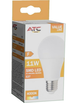 ATC SMD LED Λαμπτήρας A60 230V 11W/1055LM E27 4000K