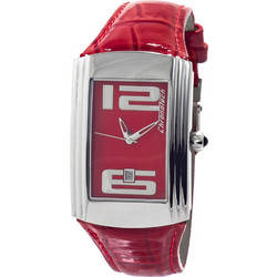 Chronotech Γυναικείο Ρολόι με Κόκκινο Δερμάτινο Λουράκι CT7017B-05